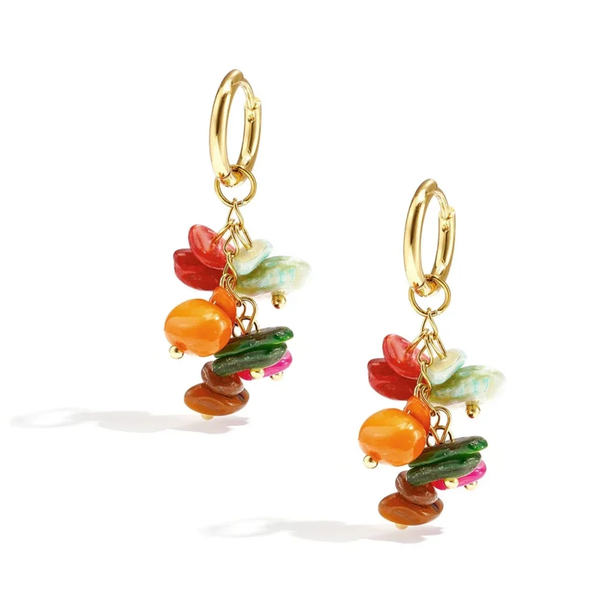 Colour madness earrings gold
