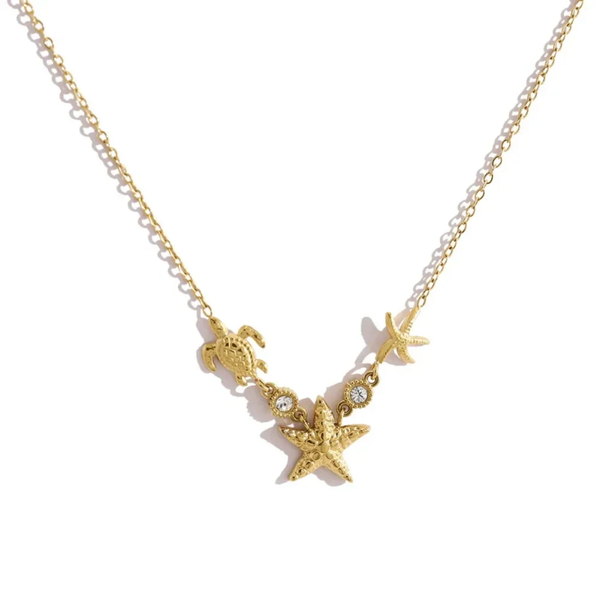 Treasures of the sea necklace gold