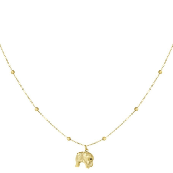 Elephant necklace gold