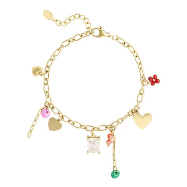Delightful dangles bracelet gold