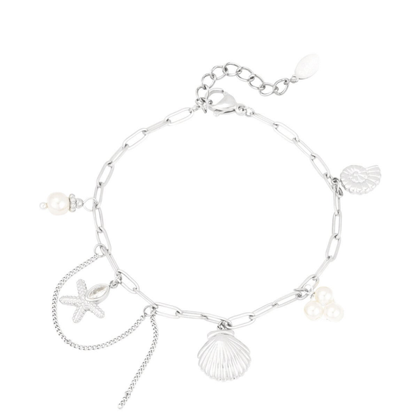 Beach day bracelet silver