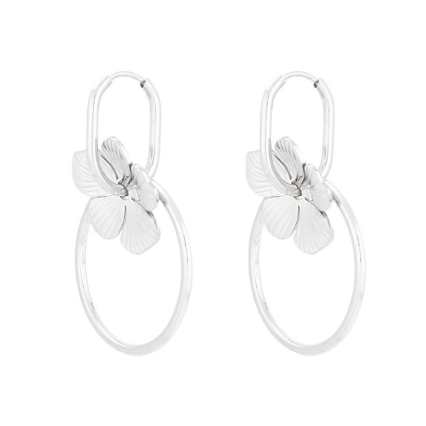 Flower perfection earrings silver