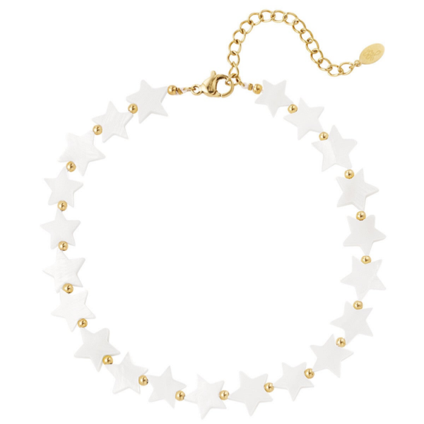 Sea shell stars anklet gold