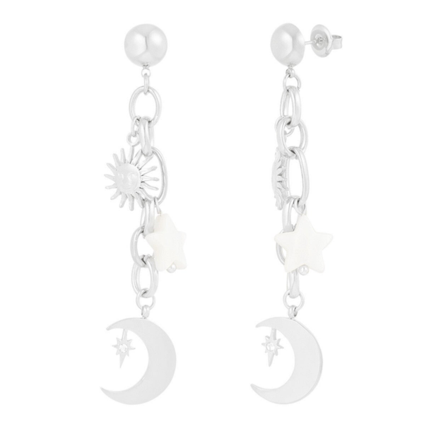 Shining bright earrings silver