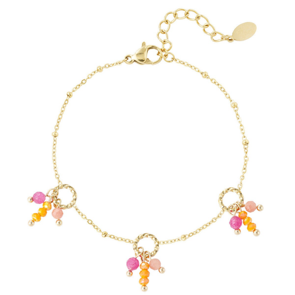 Colorful fiesta bracelet orange gold