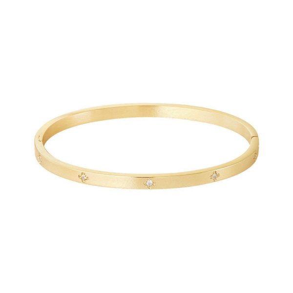 Slave bracelet with zircon stones gold