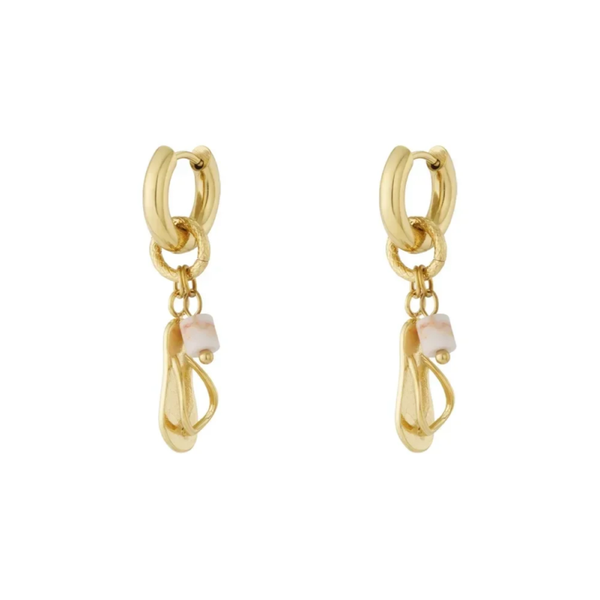 Flip flops earrings gold