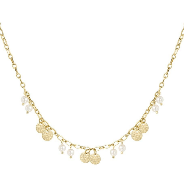 Fortune coin necklace gold
