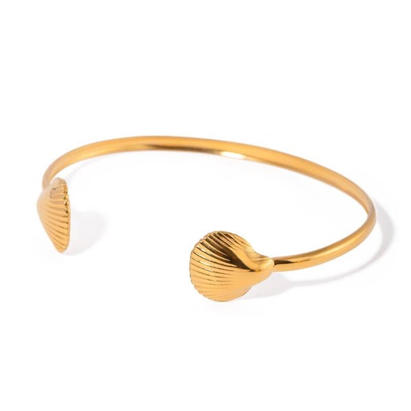 Sea shell bangle gold