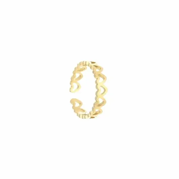 Hearts all over ring gold