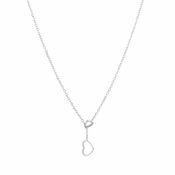 Pull through necklace silver