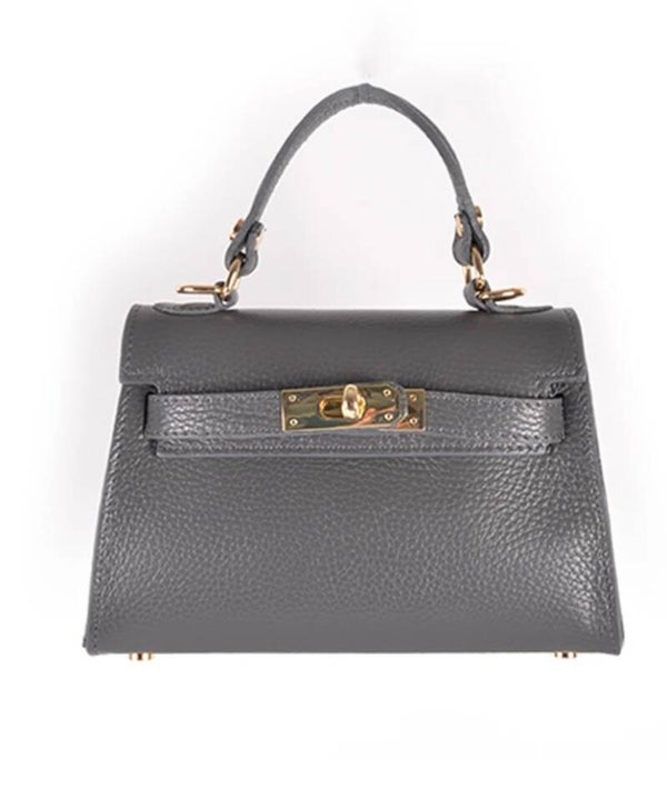 Leather bag manon grey