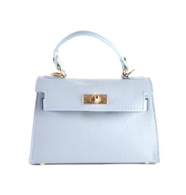 Leather bag Manon baby blue