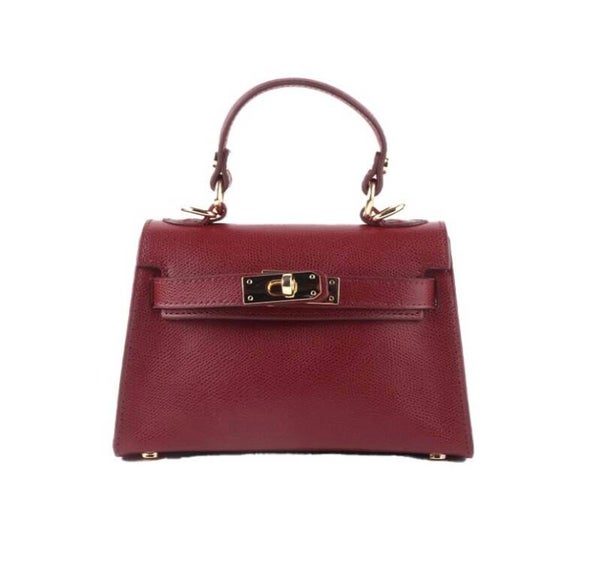 Leather Kenzi bag bordeaux