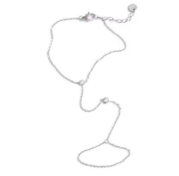 Diamond Hand Chain silver