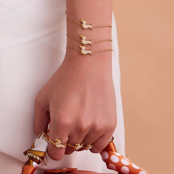 Teckel bracelet gold