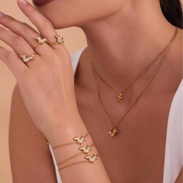 Teckel necklace gold
