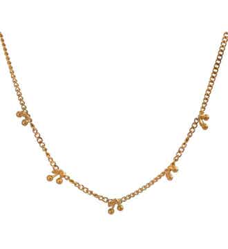 Tiny cherry necklace gold