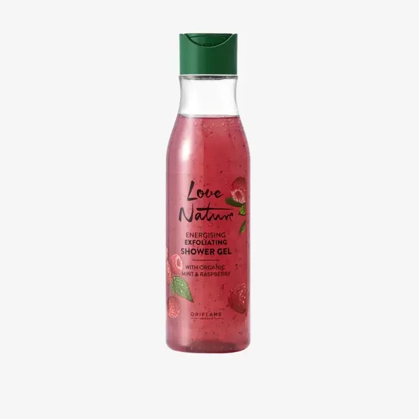 Love Nature Energising Exfoliating Shower Gel with Organic Mint & Raspberry 41493
