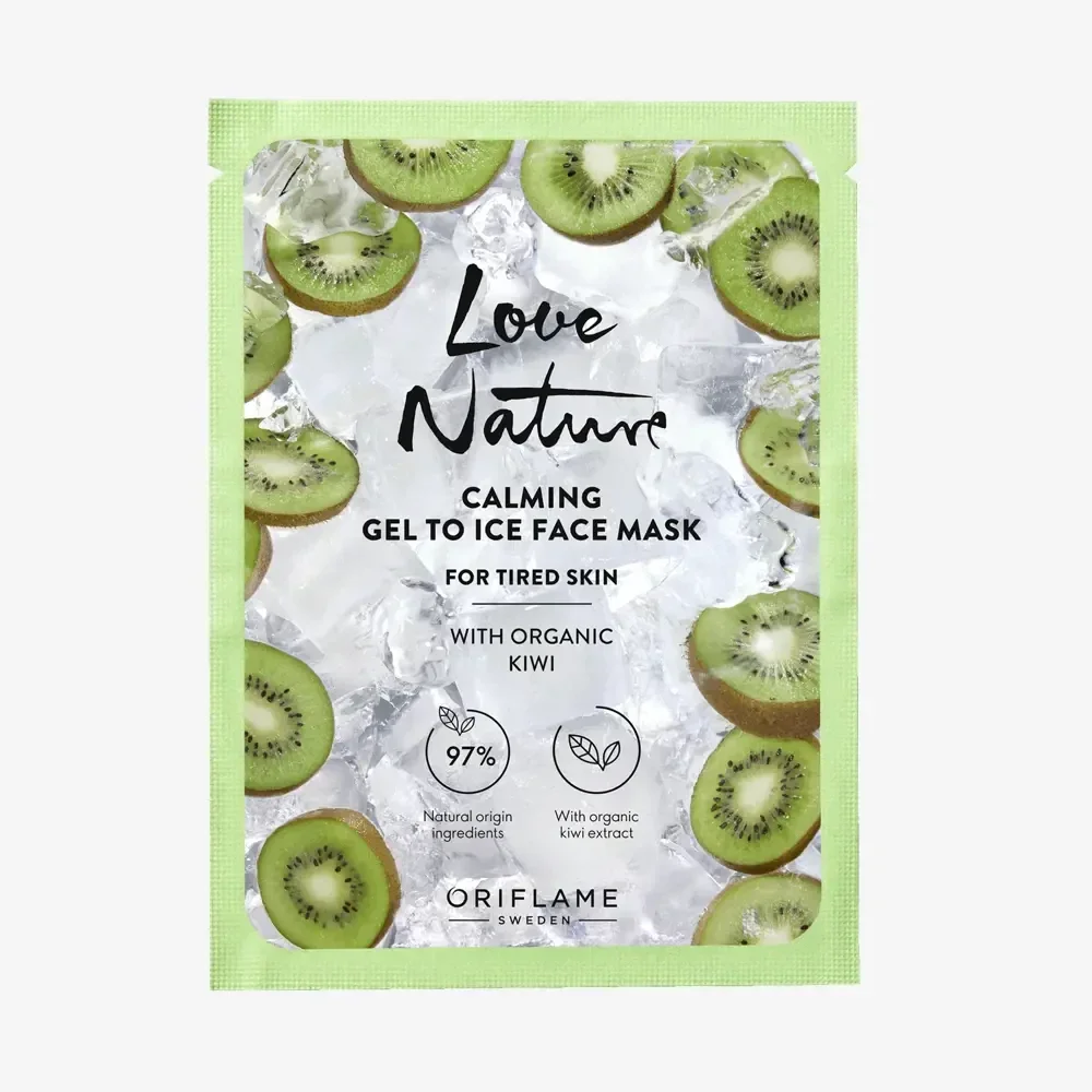 Love Nature Calming Gel to Ice Face Mask with Organic Kiwi 46991