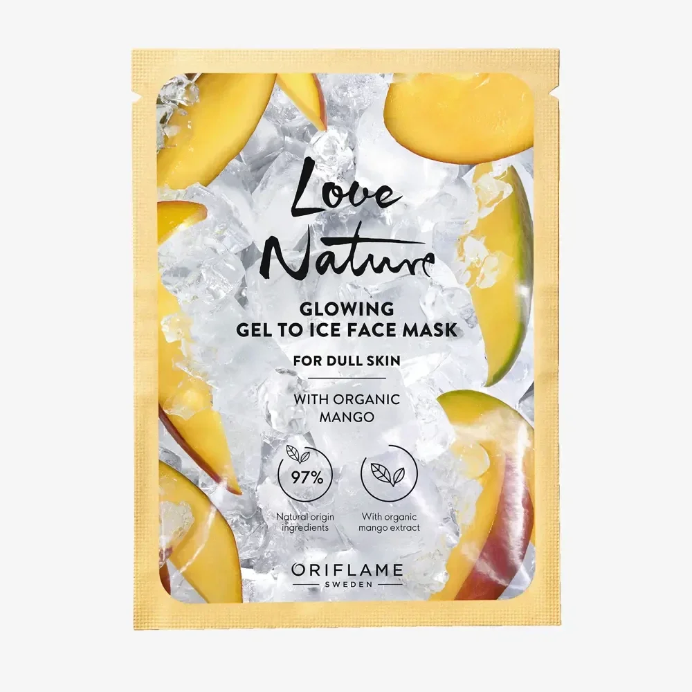 Love Nature Glowing Gel to Ice Face Mask with Organic Mango 46992