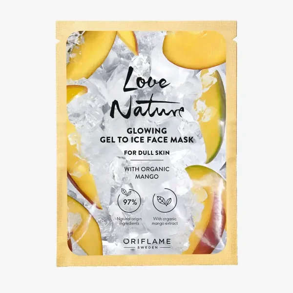 Love Nature Glowing Gel to Ice Face Mask with Organic Mango 46992