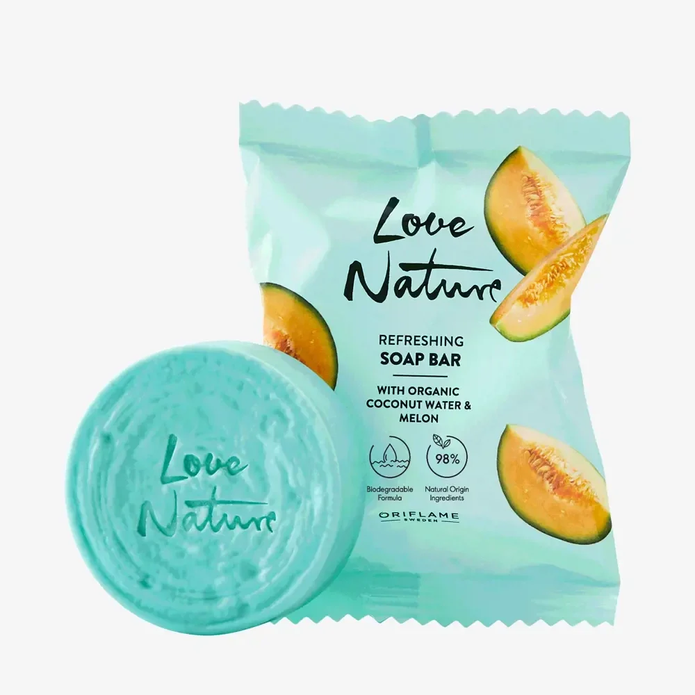 Love Nature Refreshing Soap Bar with Organic Coconut Water & Melon 41489