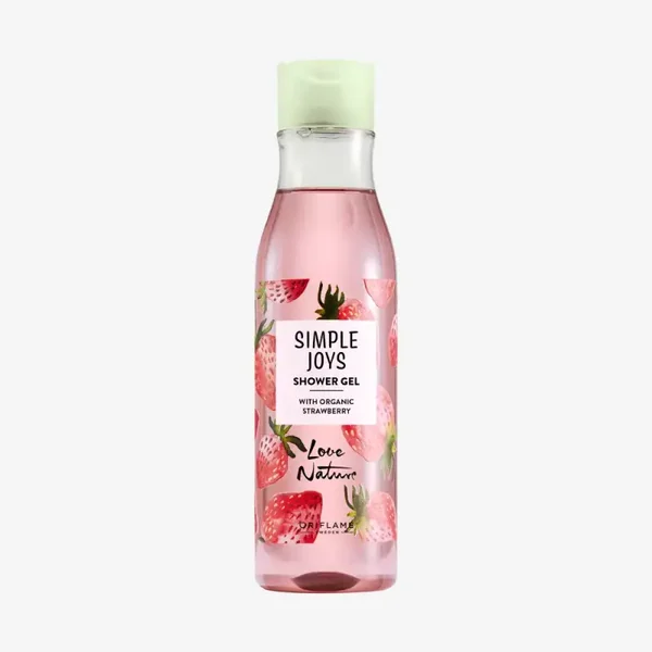 Love Nature Simple Joys Shower Gel with Organic Strawberry Love Nature 47193