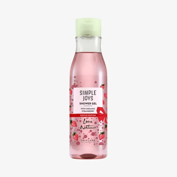 Love Nature Simple Joys Shower Gel with Organic Strawberry Festive Edition Love Nature 47440