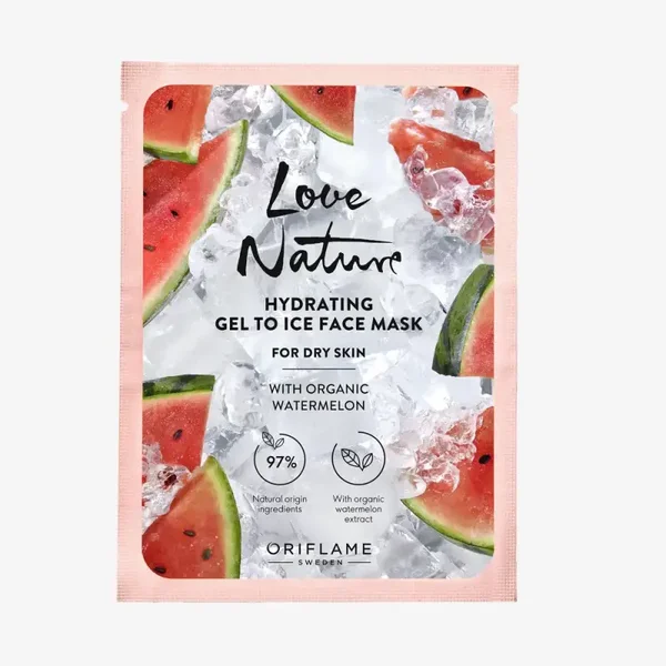 Love Nature Hydrating Gel to Ice Face Mask with Organic Watermelon 46990