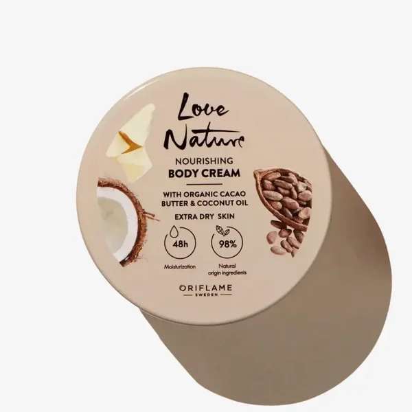 Love Nature Nourishing Body Cream with Organic Cacao Butter & Coconut Oil 42991