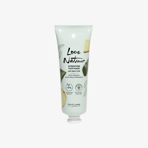 Love Nature Hydrating Face Mask with Organic Aloe Vera & Pineapple 46072