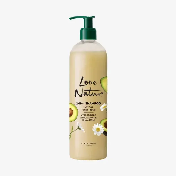 Love Nature 2-in-1 Shampoo For All Hair Types with Organic Avocado Oil & Chamomile 41362