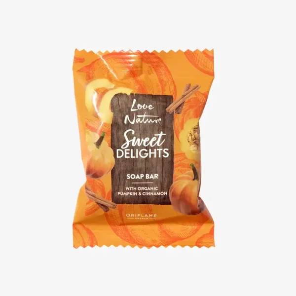 Love Nature Sweet Delights Soap Bar with Organic Pumpkin & Cinnamon 47274