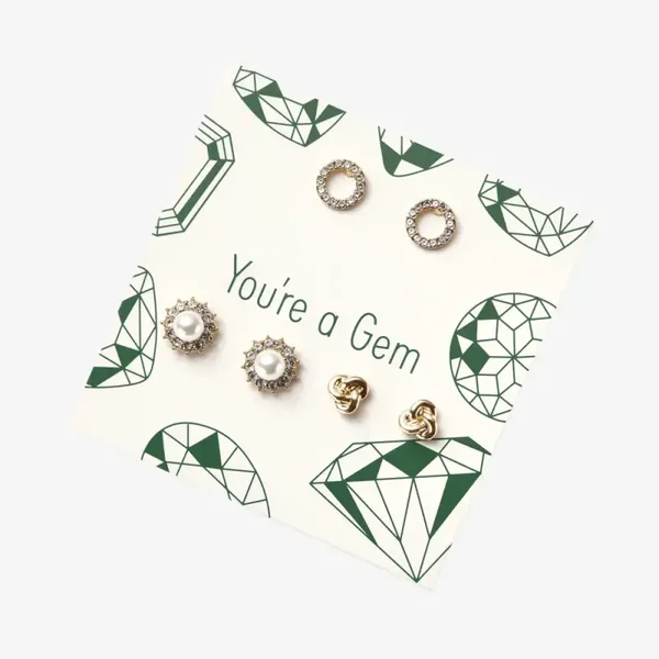 Oriflame Exklusiv Hidden Gems 3 Pairs Earrings 47626