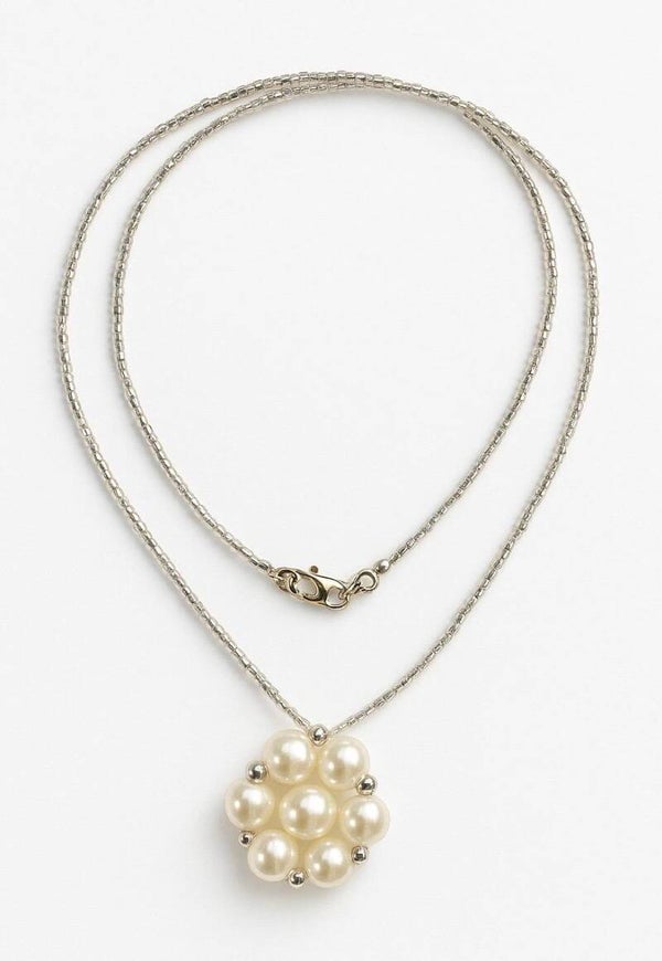 SILVER PEARL BLOOM Necklace