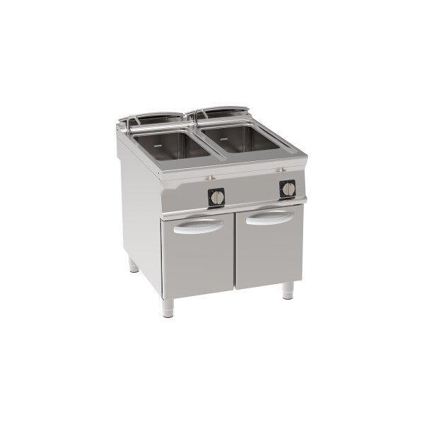 CUOCIPASTA GAS VASCA DOPPIA 40+40LT GN1/1 FREESTANDING SU VANO CHIUSO - CESTELLI NON INCLUSI