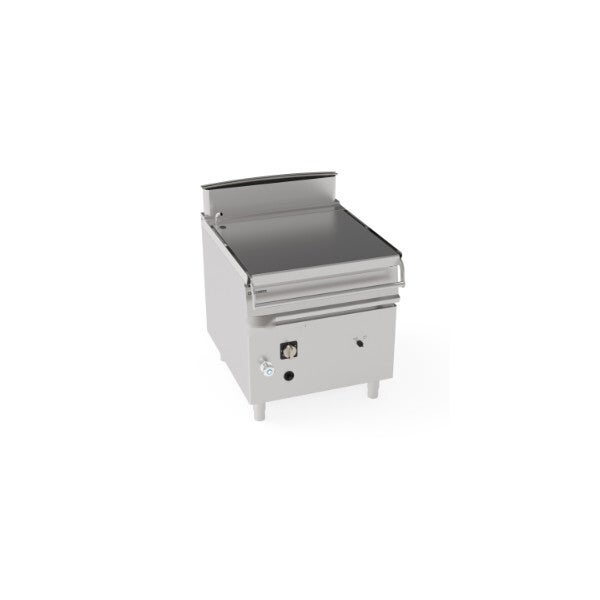 BRASIERA 80LT GAS BASCULANTE CON VASCA IN ACCIAIO INOX AISI 304 FREESTANDING SU VANO CHIUSO - SOLLEVAMENTO MOTORIZZATO