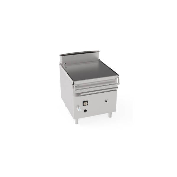 BRASIERA 80LT GAS BASCULANTE CON VASCA IN ACCIAIO INOX AISI 304 FREESTANDING SU VANO CHIUSO - SOLLEVAMENTO MOTORIZZATO