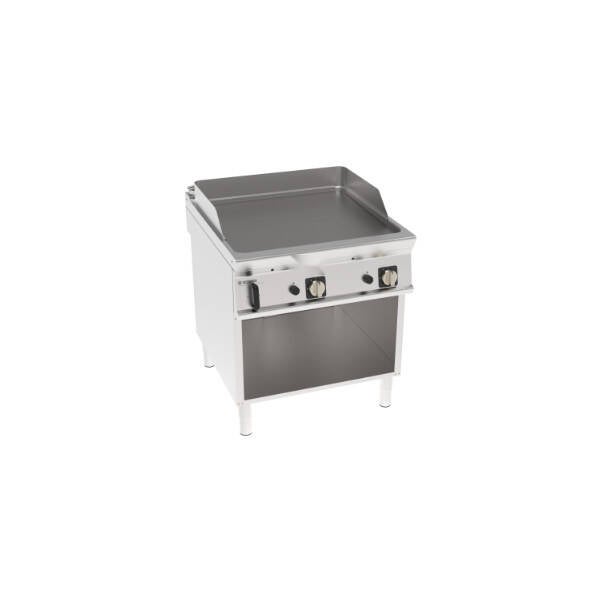 FRY-TOP GAS PIASTRA LISCIA FREESTANDING SU VANO APERTO