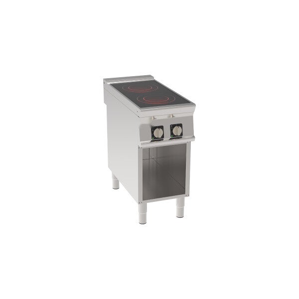 PIANO COTTURA IN VETROCERAMICA 2 ZONE RISCALDANTI FREESTANDING SU VANO APERTO
