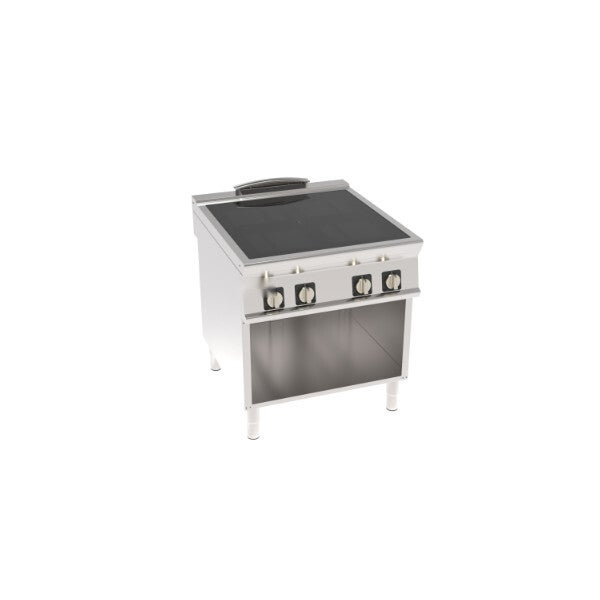 PIANO COTTURA IN VETROCERAMICA 4 ZONE RISCALDANTI FREESTANDING SU VANO APERTO