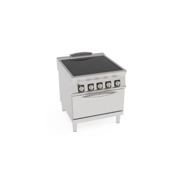 CUCINA ELETTRICA VETROCERAMICA CON FORNO ELETTRICO CONVEZIONE GN1/1