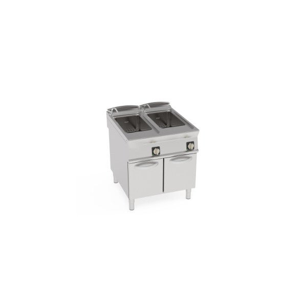 CUOCIPASTA ELETTRICO VASCA DOPPIA 40+40LT GN1/1 FREESTANDING SU VANO CHIUSO - CESTELLI NON INCLUSI