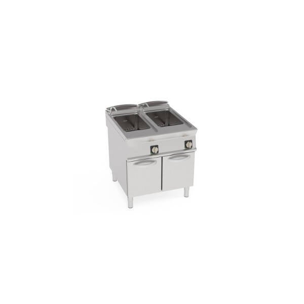CUOCIPASTA ELETTRICO VASCA DOPPIA 40+40LT GN1/1 FREESTANDING SU VANO CHIUSO - CESTELLI NON INCLUSI