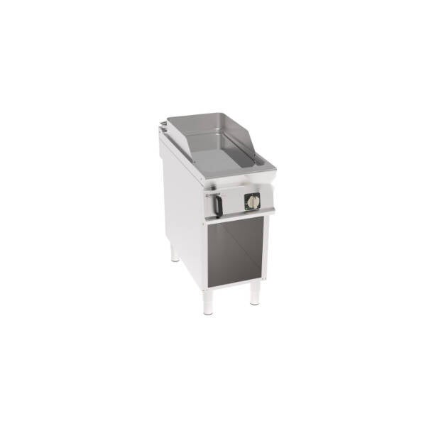 FRY-TOP ELETTRICO PIASTRA LISCIA CROMATA FREESTANDING SU VANO APERTO