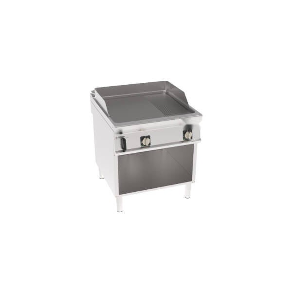 FRY-TOP ELETTRICO PIASTRA 1/3 RIGATA FREESTANDING SU VANO APERTO