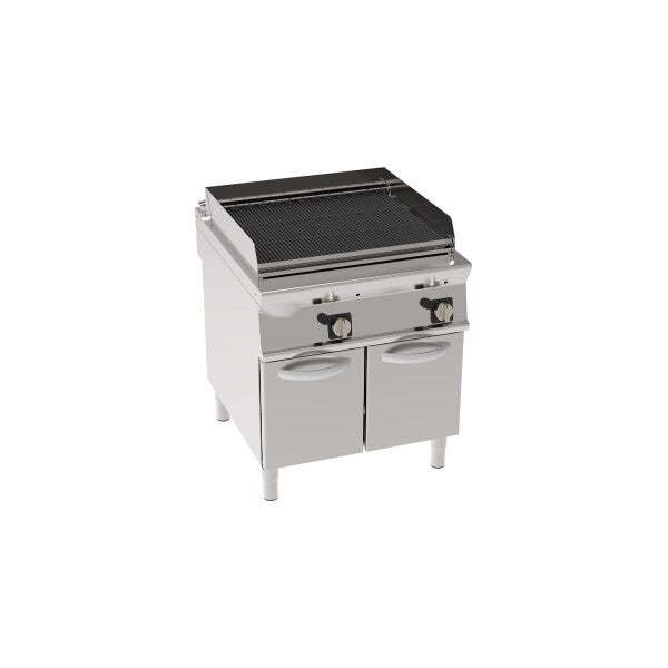 GRIGLIA GAS CON ACQUA E GRIGLIA IN GHISA FREESTANDING SU VANO CHIUSO