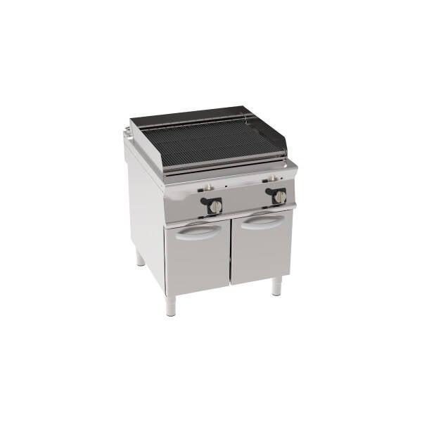 GRIGLIA GAS CON ACQUA E GRIGLIA IN GHISA FREESTANDING SU VANO CHIUSO