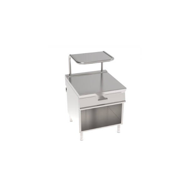 PIANO NEUTRO CON CASSETTO FREESTANDING SU VANO APERTO E SUPPORTO SALAMANDRA TECNO90DIM. CM 80X90X90H
